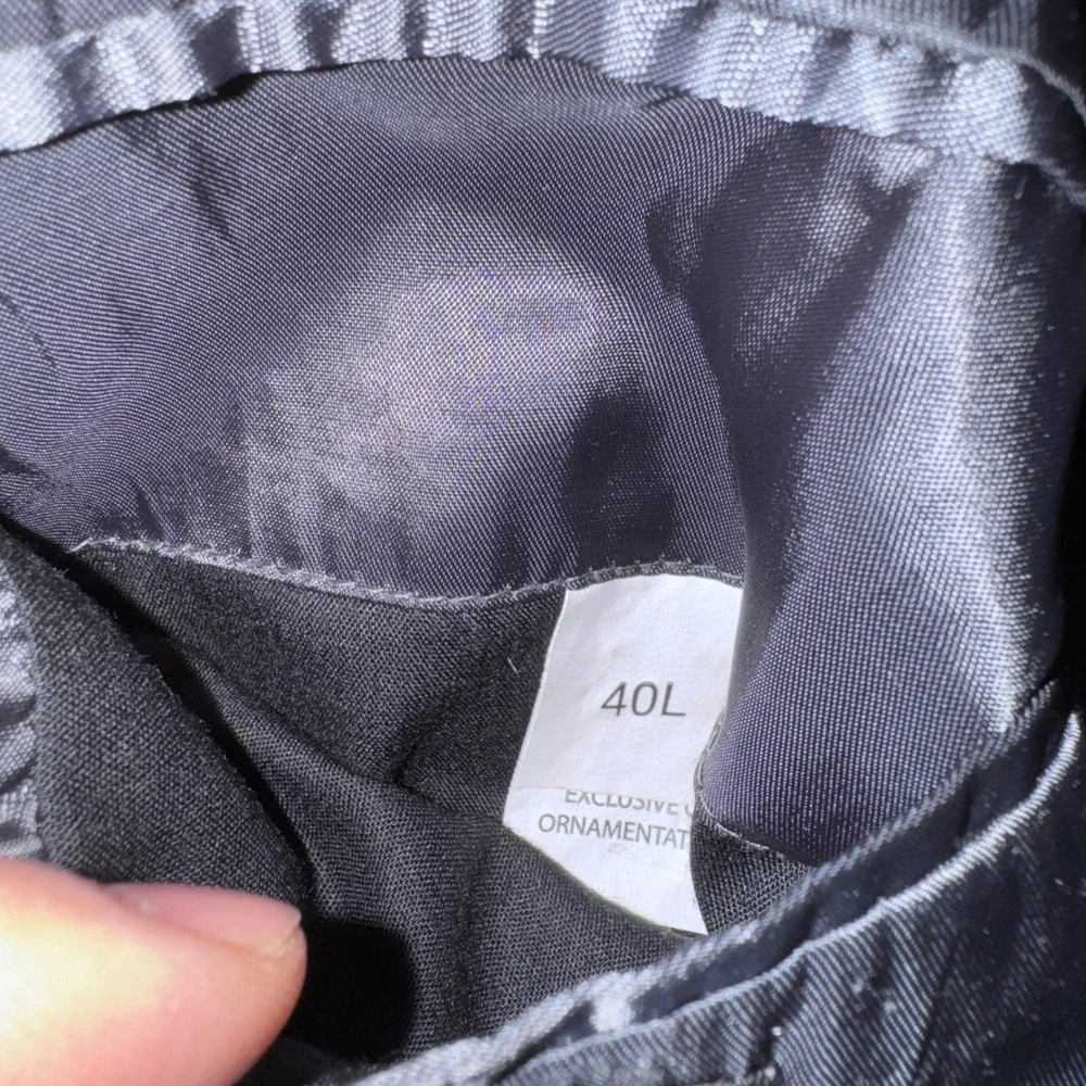 Jos. A. Bank Suit Mens 40L 32x29 Grey Solid Wool Tailored Fit‎ Two Button